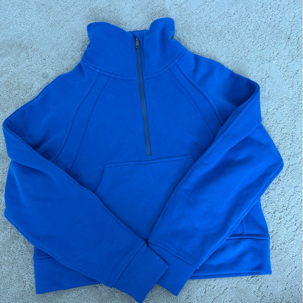 Amazon Women's Blue Half-Zip Sweater